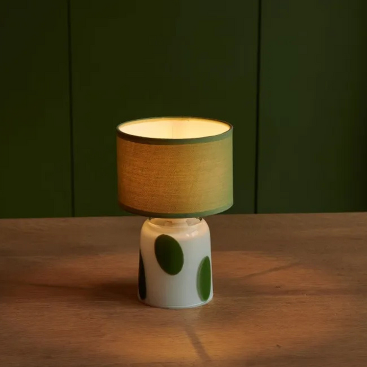 Pixie Green Polka Dot Table Lamp