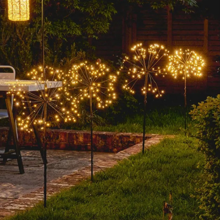 Outdoor Dandelion LED Stake Light in Brown 45cm