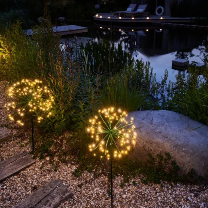 Outdoor Dandelion LED Stake Light in Green 35cm