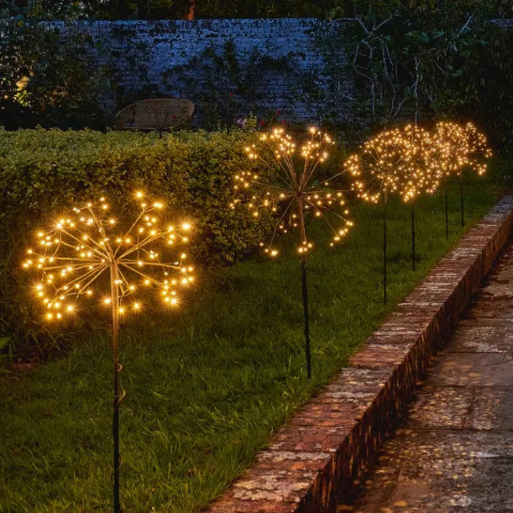 Outdoor Dandelion LED Stake Light in Brown 35cm