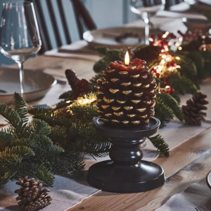 LED Pinecone Candle