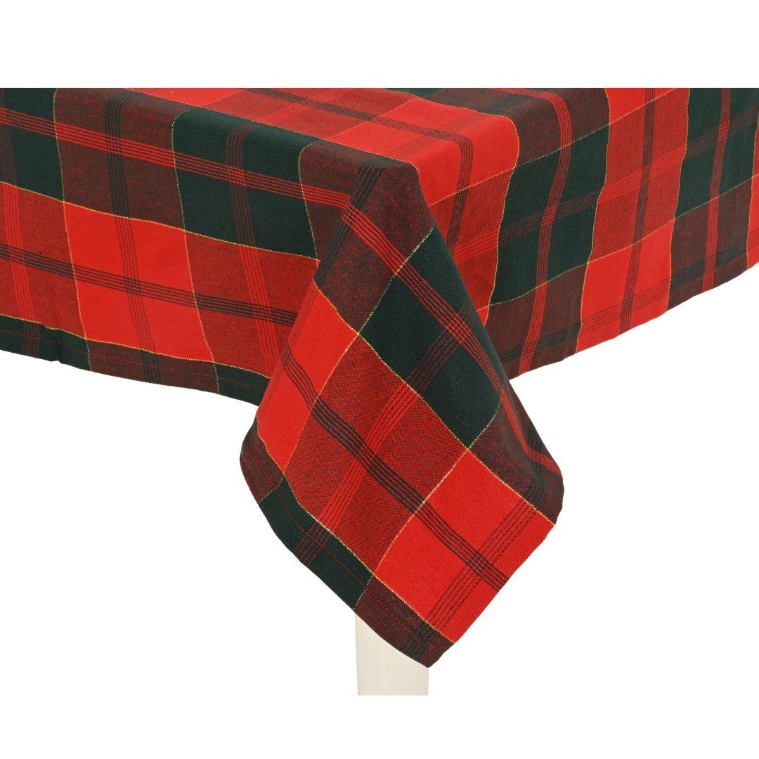 Red Tartan Rectangular Tablecloth
