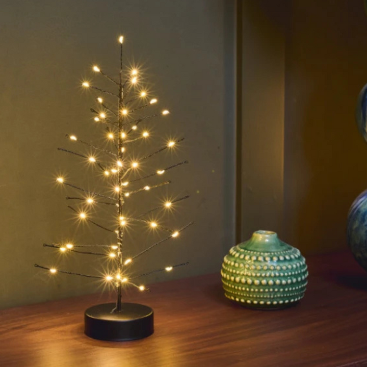 Mini Festive LED Tree in Black