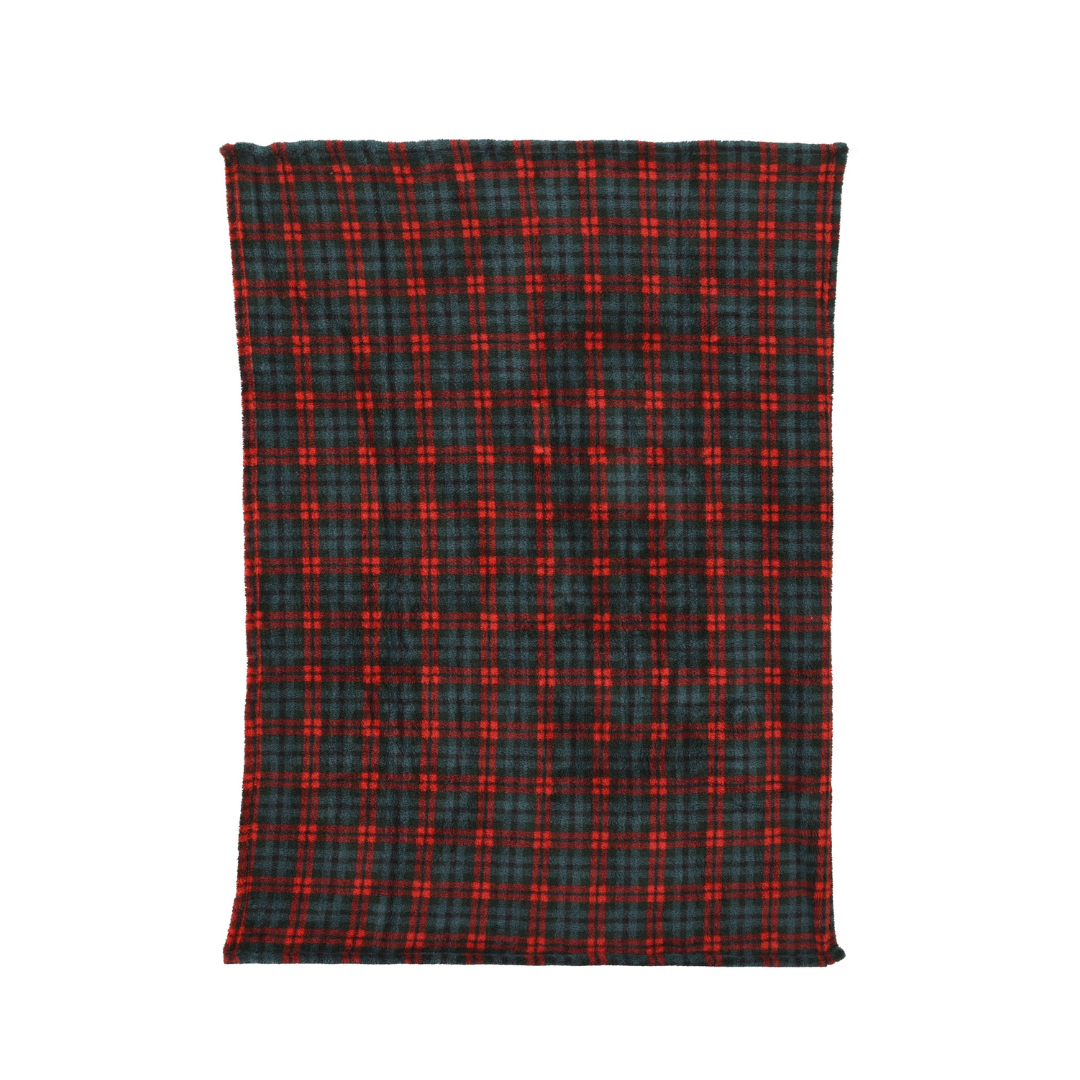 Sherpa Tartan Christmas Throw