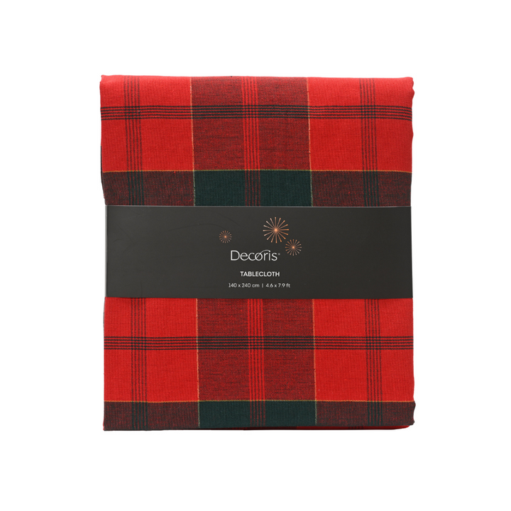 Red Tartan Rectangular Tablecloth