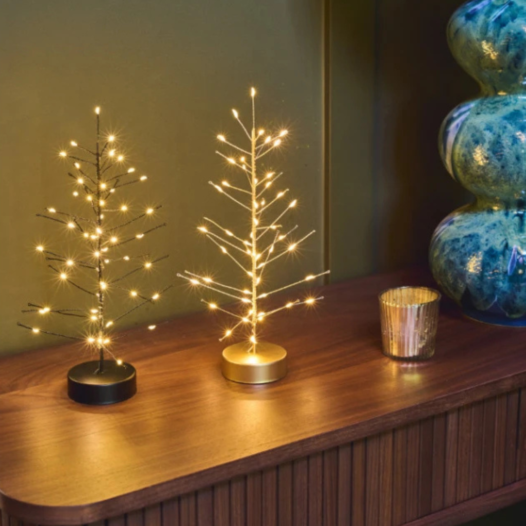 Mini Festive LED Tree in Black