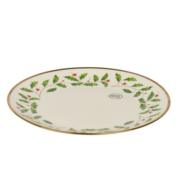 Mistletoe Porcelain Christmas Dinner Plate