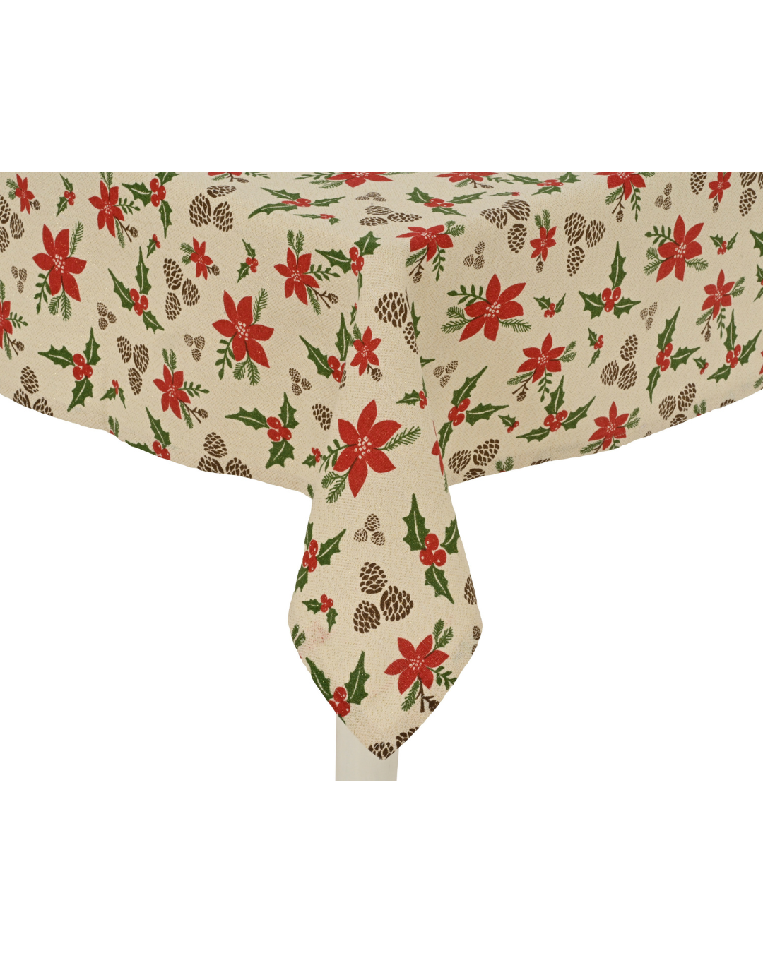 Small Mistletoe & Pinecone Rectangular Tablecloth