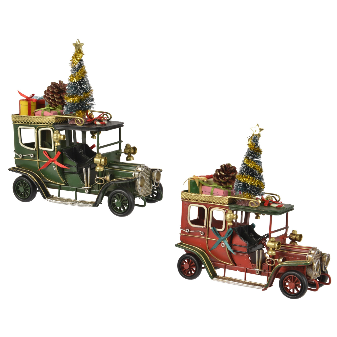 Set of 2 Christmas Car Decorations