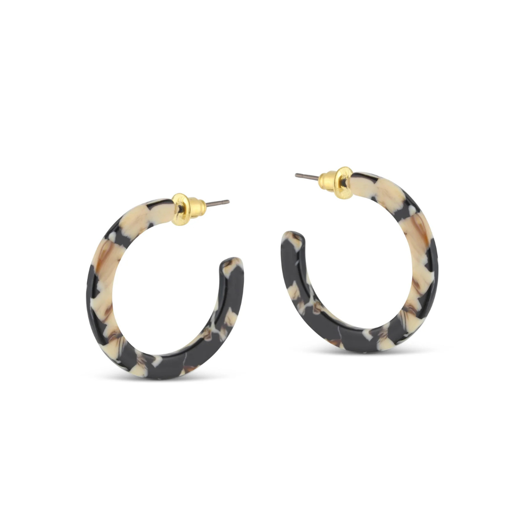 Emily Tiny Hoop Resin Earrings