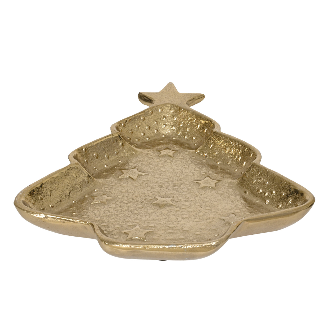 Gold Aluminium Christmas Tree Tray