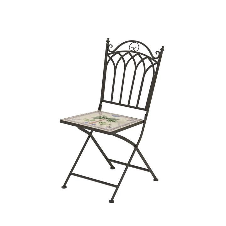 Set of 2 Palm Mosaic Bistro Chairs
