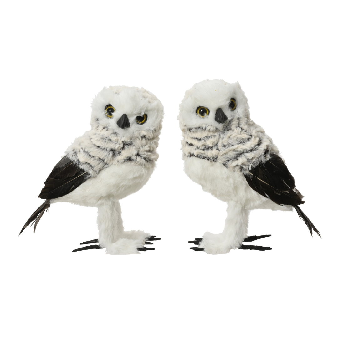 Set of 2 Owl Decorations