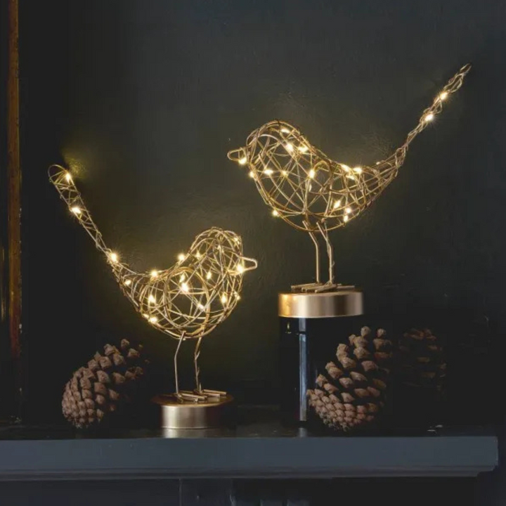 LED Table Robin in Gold