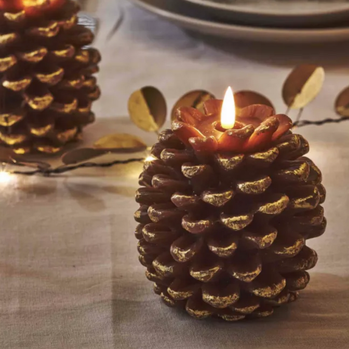 LED Pinecone Candle