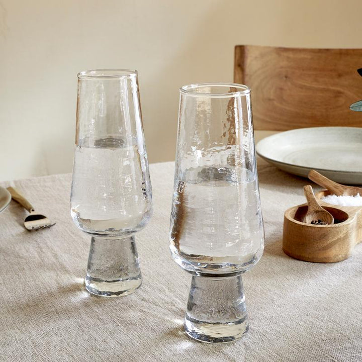 Visla Tall Glasses in Clear Set of 4