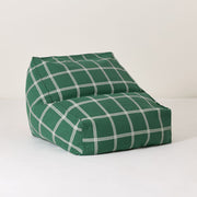 Vibes Armchair Beanbag Green White Windowpane - PRE ORDER