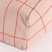 Vibes Armchair Beanbag Pink Red Grid