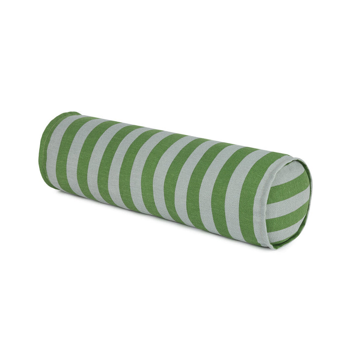 Vibes Cylinder Cushion Green Blue Stripes