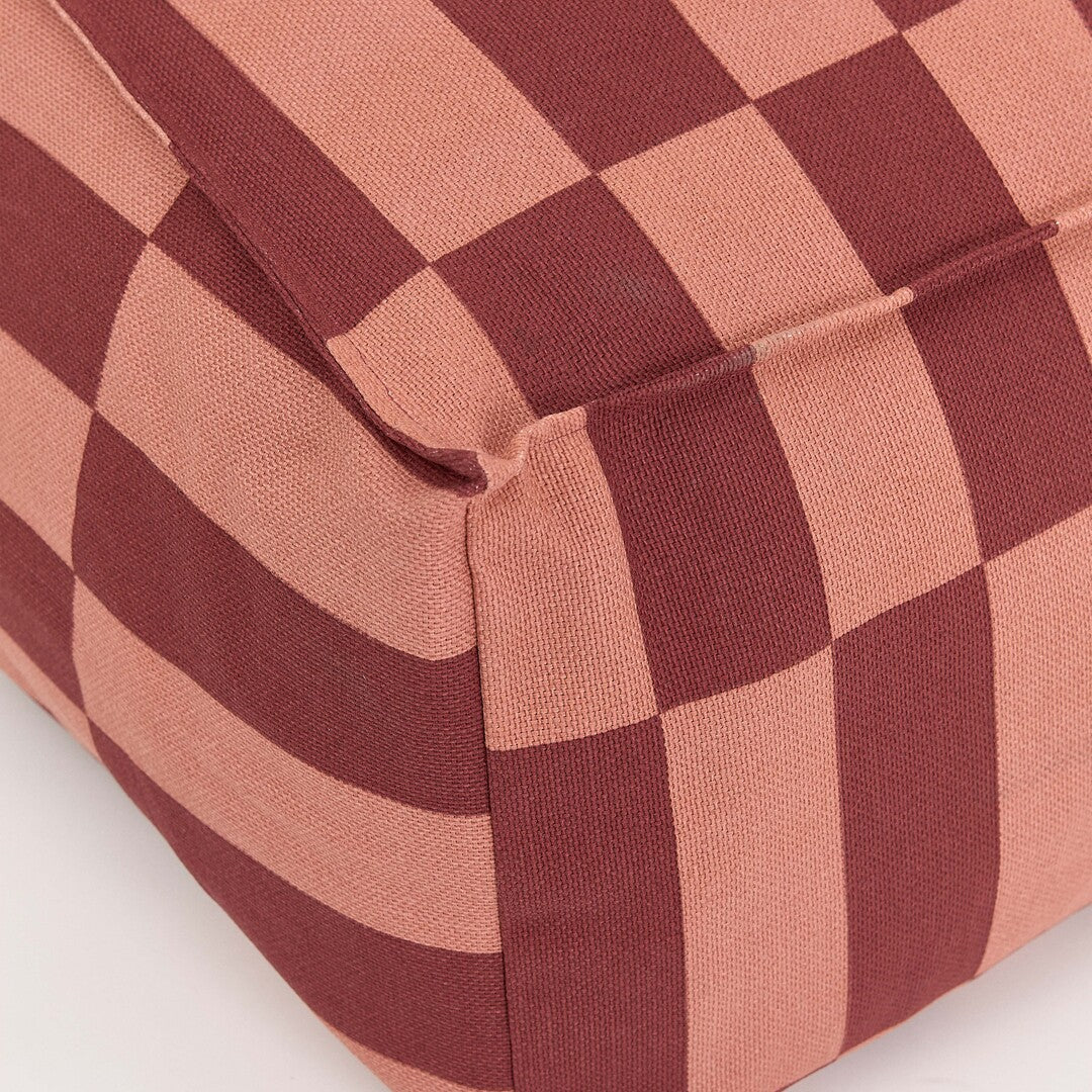 Vibes Adult Long Beanbag in Maroon Tiles