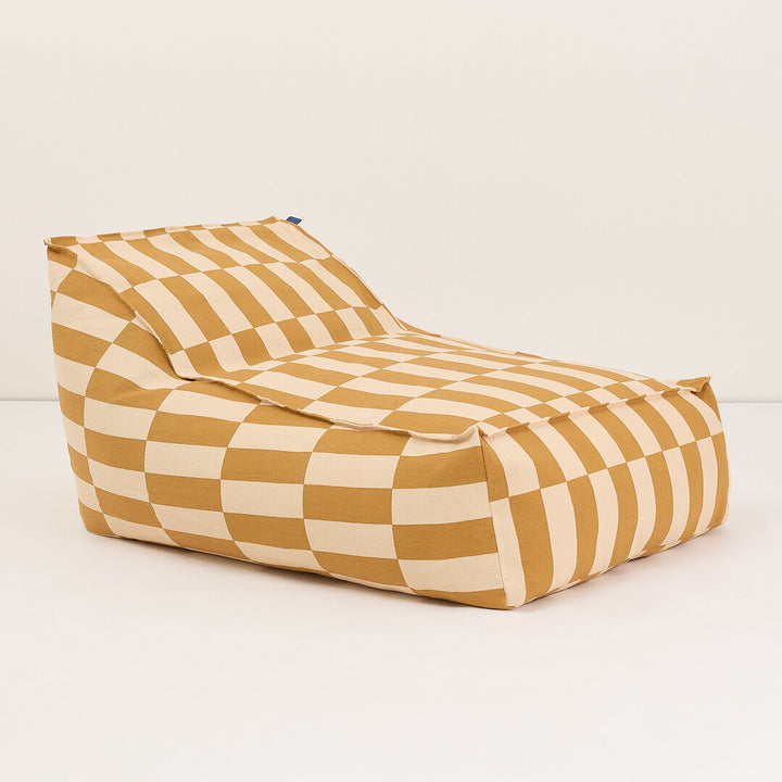 Vibes Adult Long Beanbag in Mustard Sand Tiles