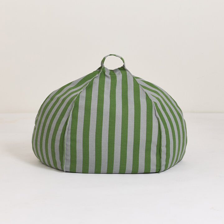Vibes Kids Round Beanbag Green Blue Stripes