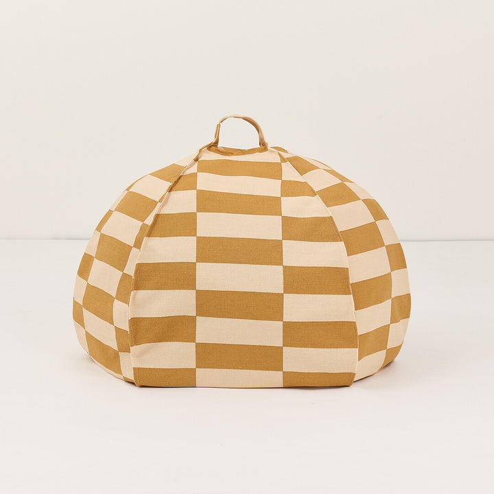 Vibes Kids Round Beanbag Mustard Sand Tiles
