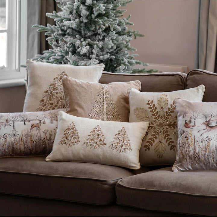 Deco Luxe Embroidered Tree Cushion