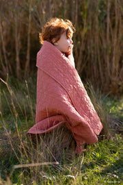 Wabi-Sabi Quilted Blanket Rosewood By Nobodinoz