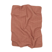 Wabi-Sabi Quilted Blanket Rosewood By Nobodinoz