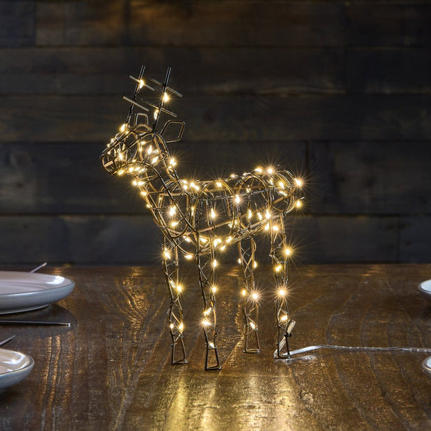 LED Wire Reindeer in Gold