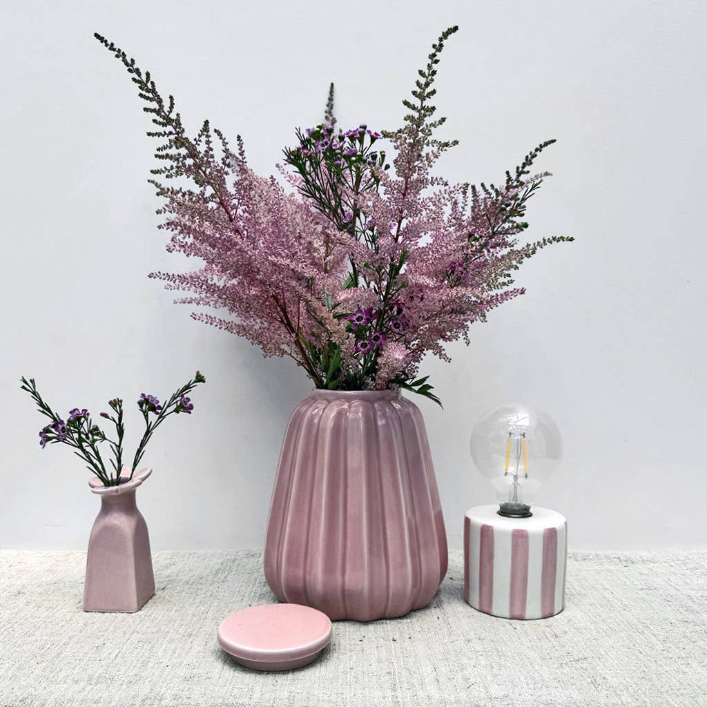 Pink Stripe LED Lamp