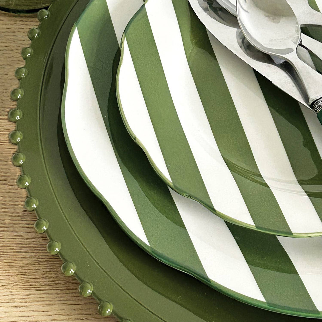 Set of 4 Green Trattoria Dessert Plates