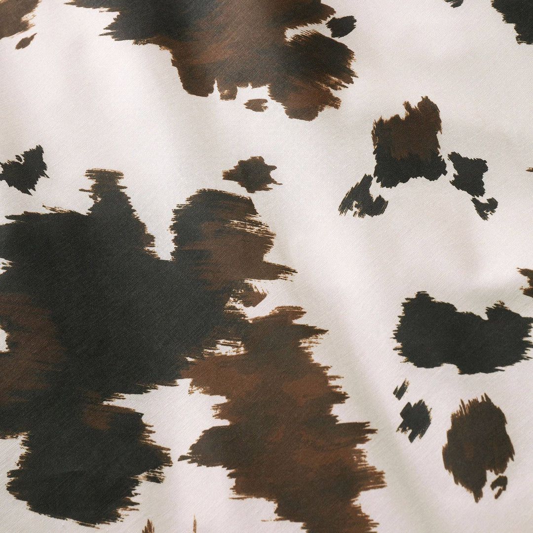 Cow Print Duvet Cover Set in Natural