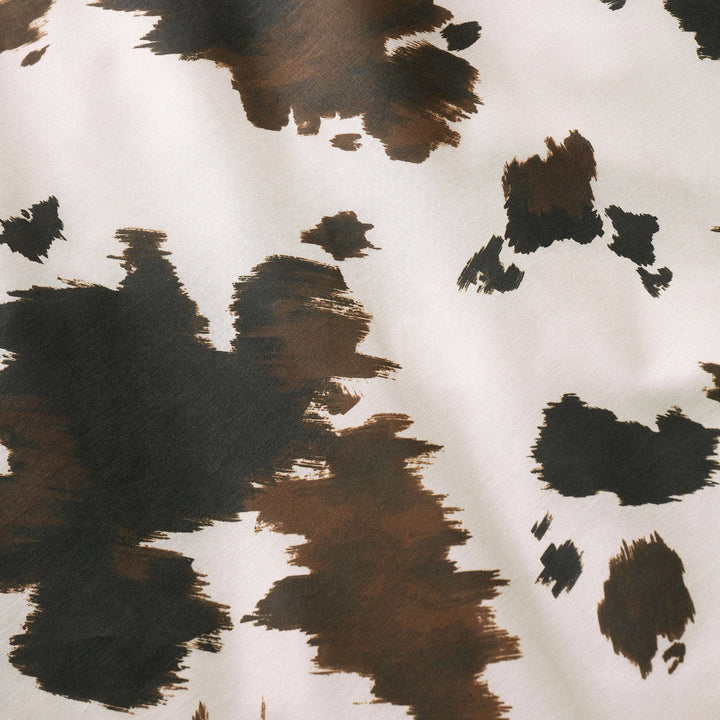 Cow Print Duvet Cover Set in Natural