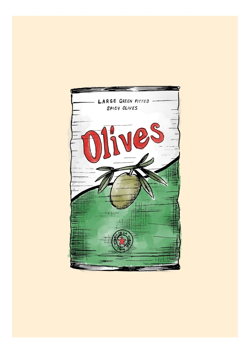 Olive Tin Print by Mash Design