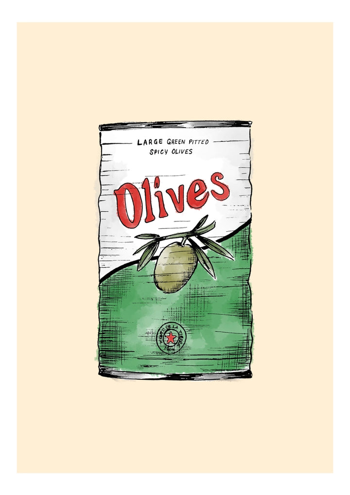 Olive Tin Print by Mash Design