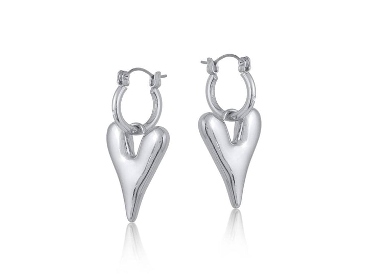Daria Puff Heart Hoop Earrings