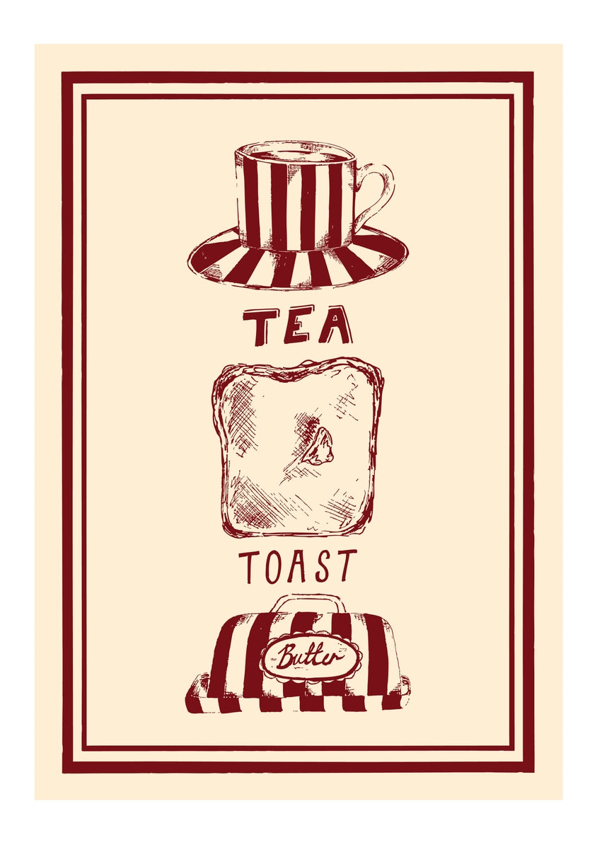 Tea and Toast Print by Mash Design