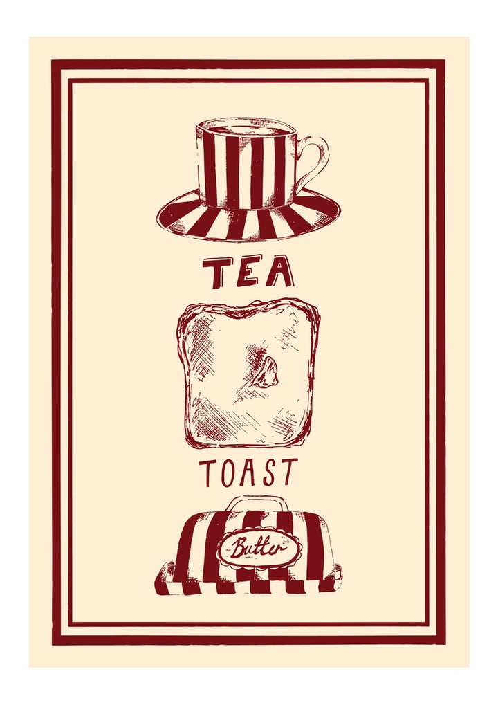 Tea and Toast Print by Mash Design