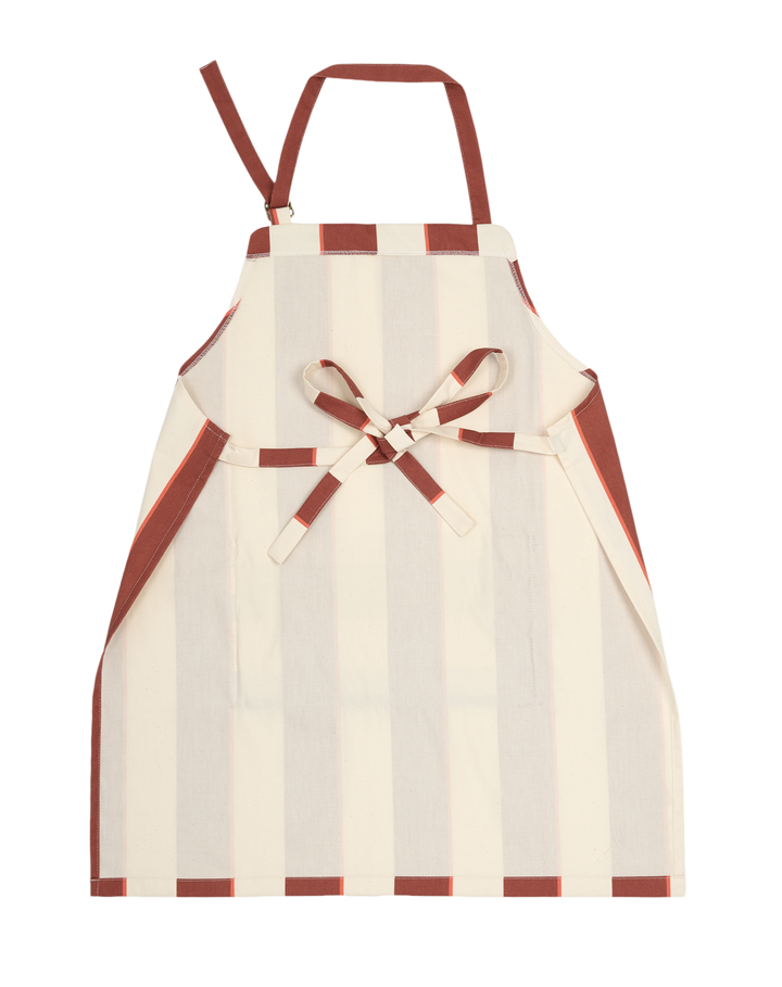 Nododinoz Kitchen Apron in Maroon Cabana Stripes