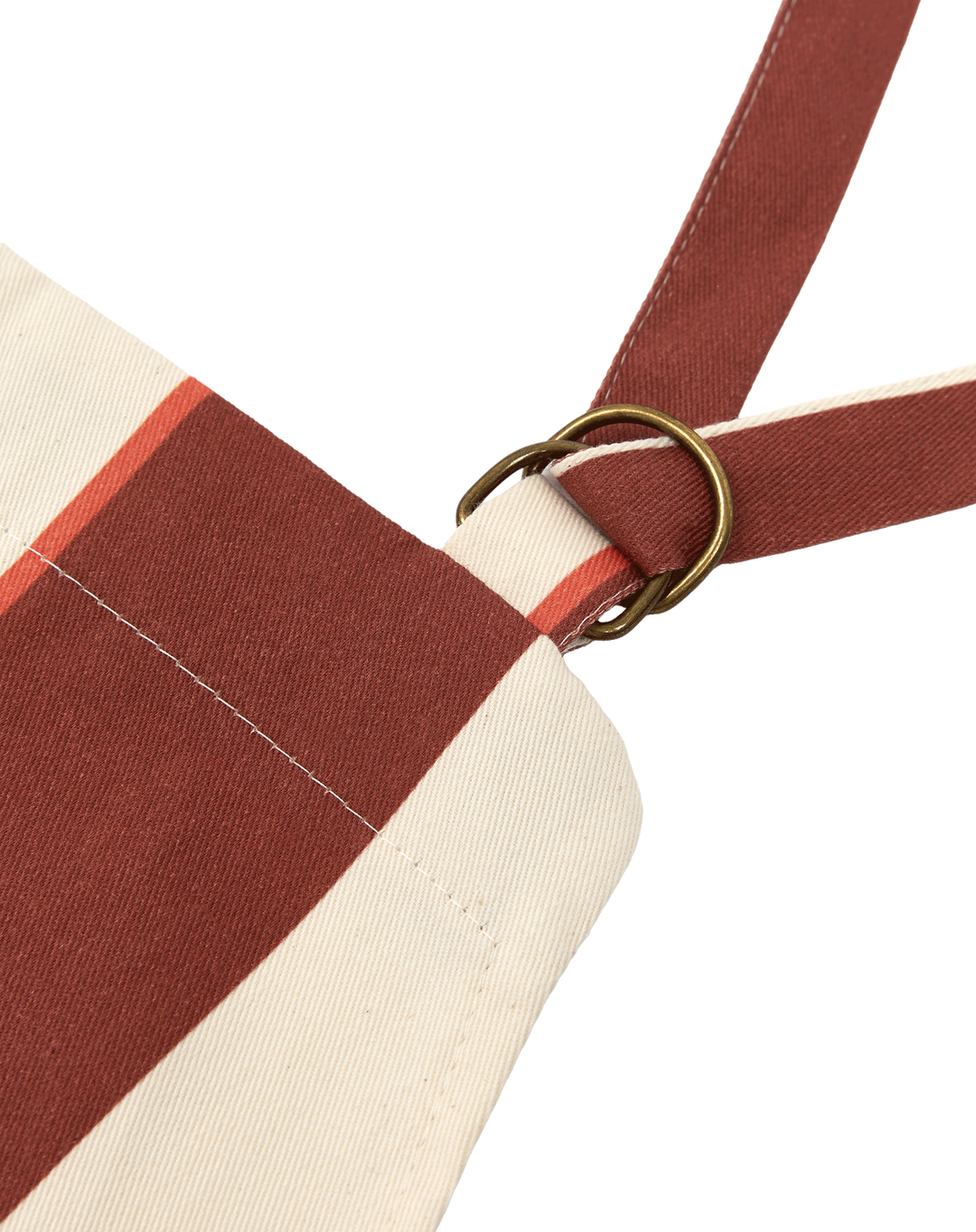 Nododinoz Kitchen Apron in Maroon Cabana Stripes