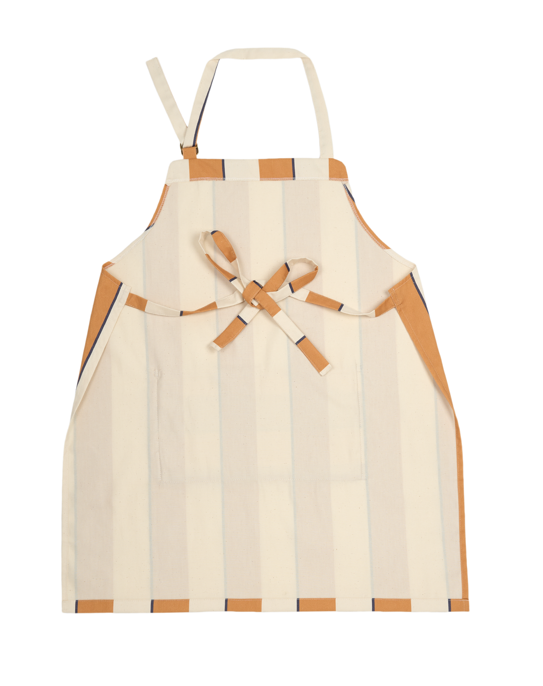 Nododinoz Kitchen Apron in Orange Cabana Stripes