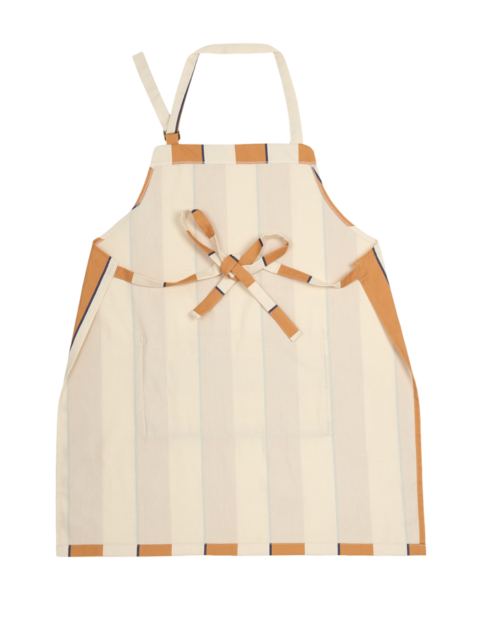 Nododinoz Kitchen Apron in Orange Cabana Stripes