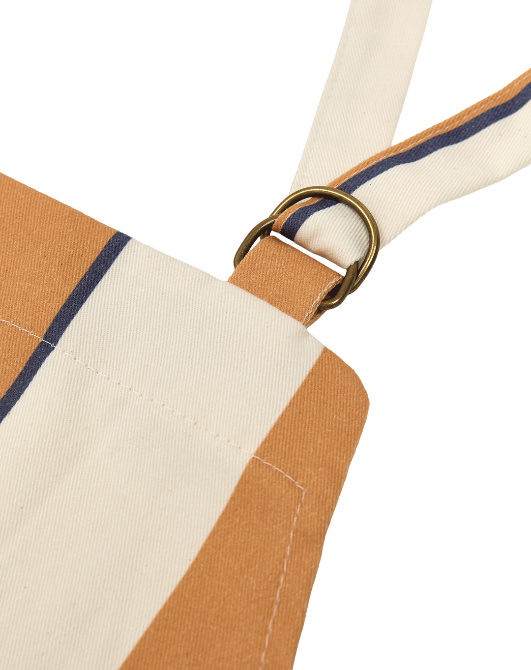 Nododinoz Kitchen Apron in Orange Cabana Stripes