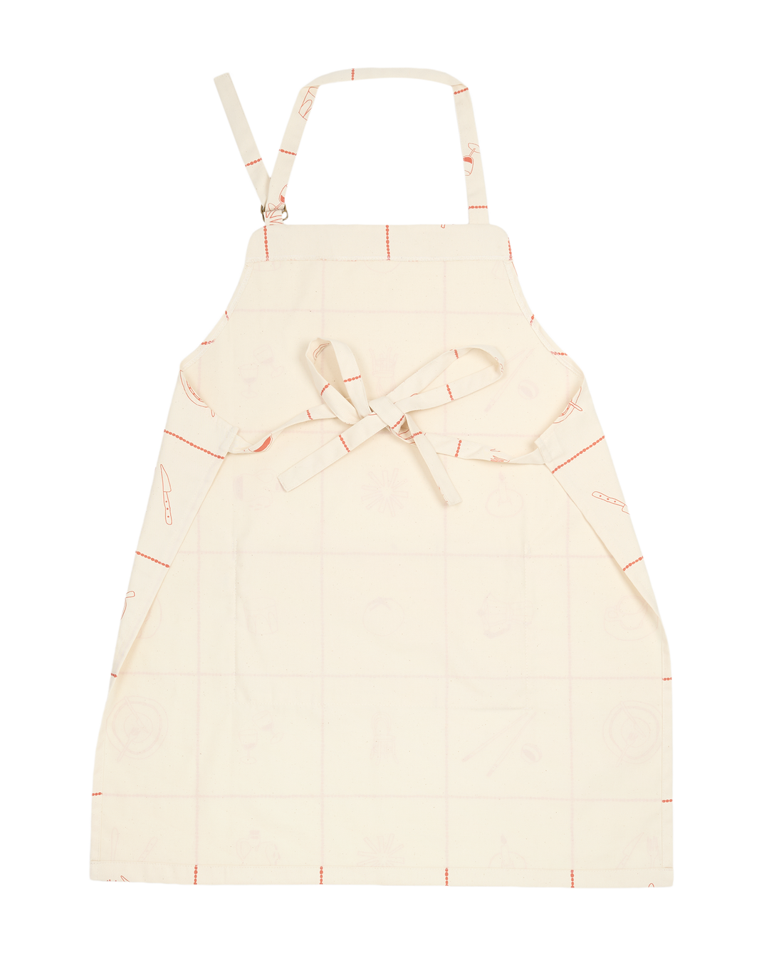 Nododinoz Kitchen Apron in Red Tiles Lunch