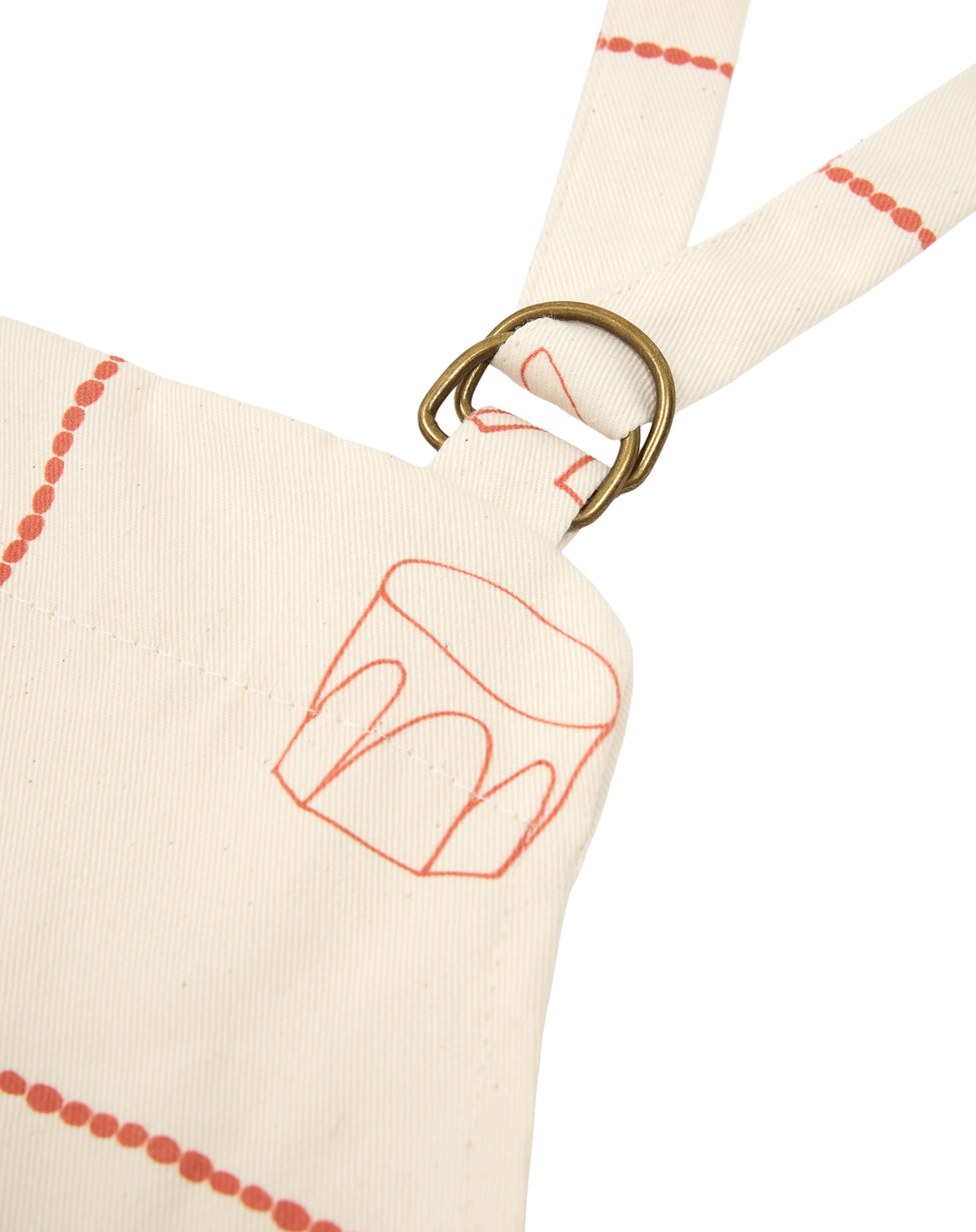 Nododinoz Kitchen Apron in Red Tiles Lunch