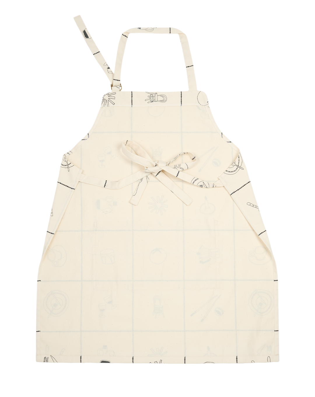 Nododinoz Kitchen Apron in Black Tiles Lunch