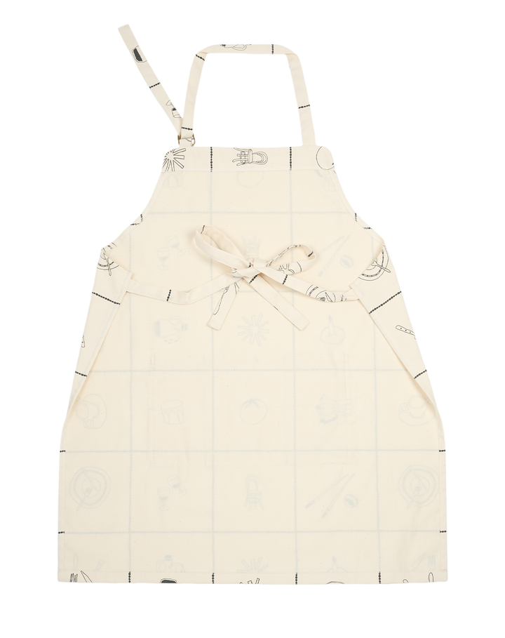 Nododinoz Kitchen Apron in Black Tiles Lunch
