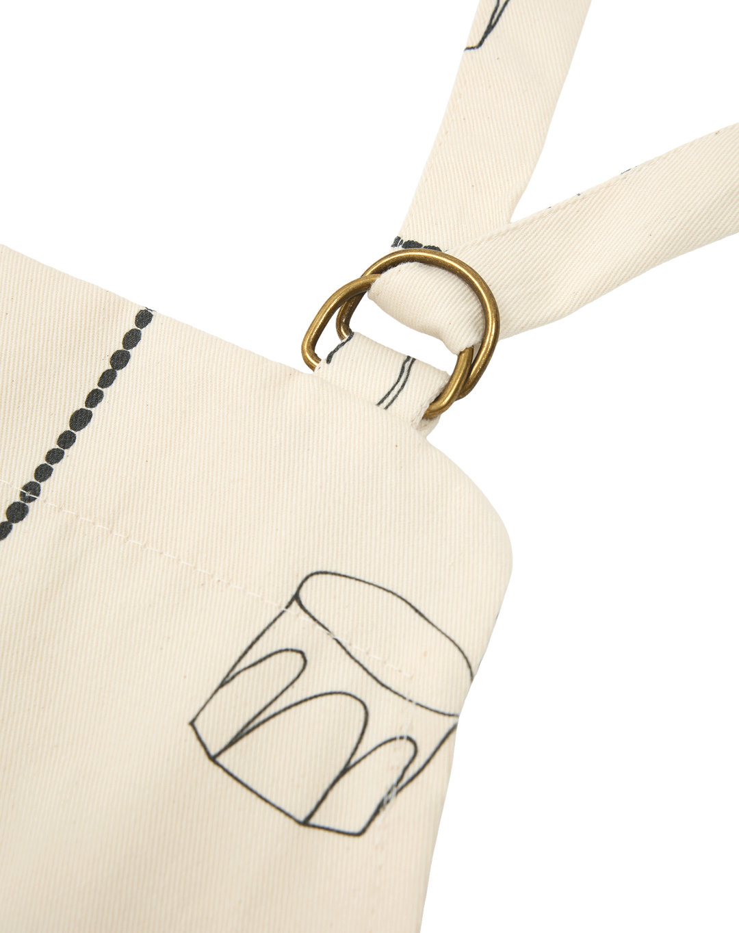 Nododinoz Kitchen Apron in Black Tiles Lunch